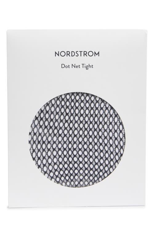 Nordstrom Dot Fishnet Tights In Black