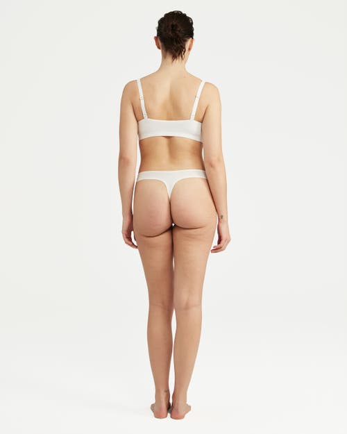 Nudea The Stretch Dipped Thong In White