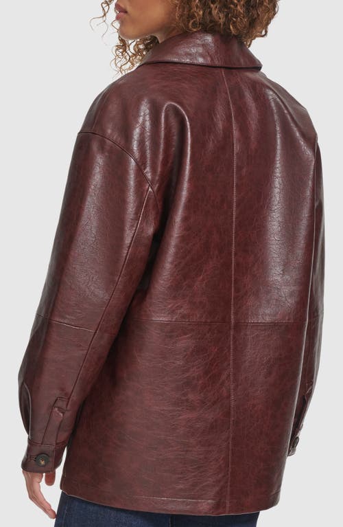 Levi's Faux Leather Vintage Blazer In Oxblood