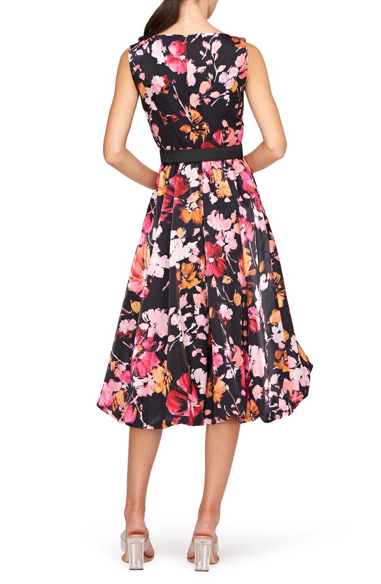 Kay Unger Viola Floral Belted Sleeveless High-Low Dress | Nordstrom