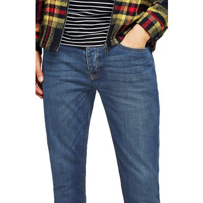 Topman Stretch Skinny Fit Jeans, Blue