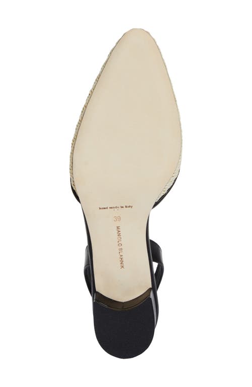 Shop Manolo Blahnik Raffro Slingback Pump In Light Khaki/black