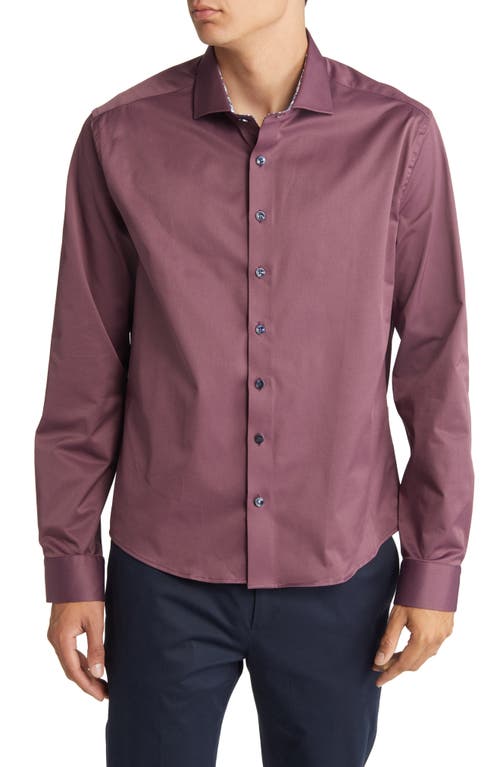 DRY TOUCH Performance Button-Up Shirt in Purple