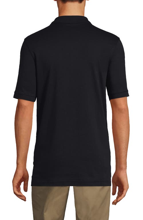 Lands' End School Uniform Long Sleeve Interlock Polo Shirt In Black