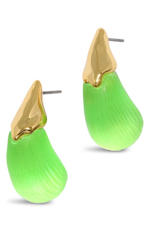 Shop Alexis Bittar Luminous Lucite® Drop Earrings In Neon Green