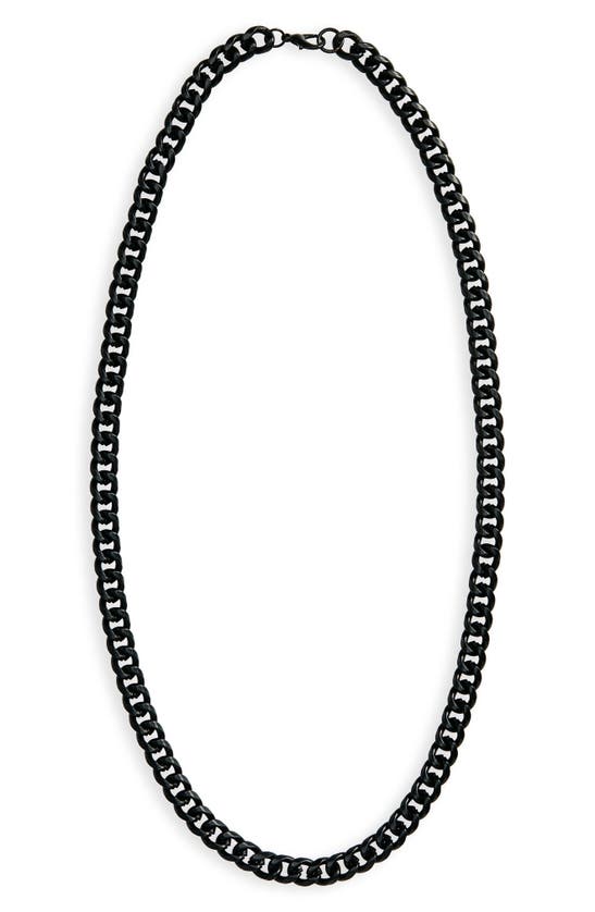 Shop Area Stars Curb Chain Necklace In Black