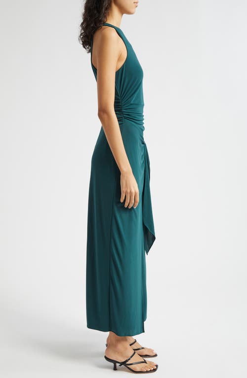 Shop Cinq À Sept Andie Side Tie Dress In Green Onyx