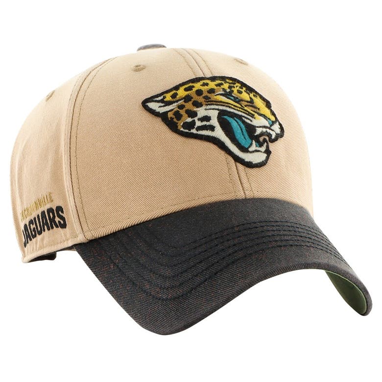 47 ' Khaki/black Jacksonville Jaguars Dusted Sedgwick Mvp Adjustable Hat In Brown