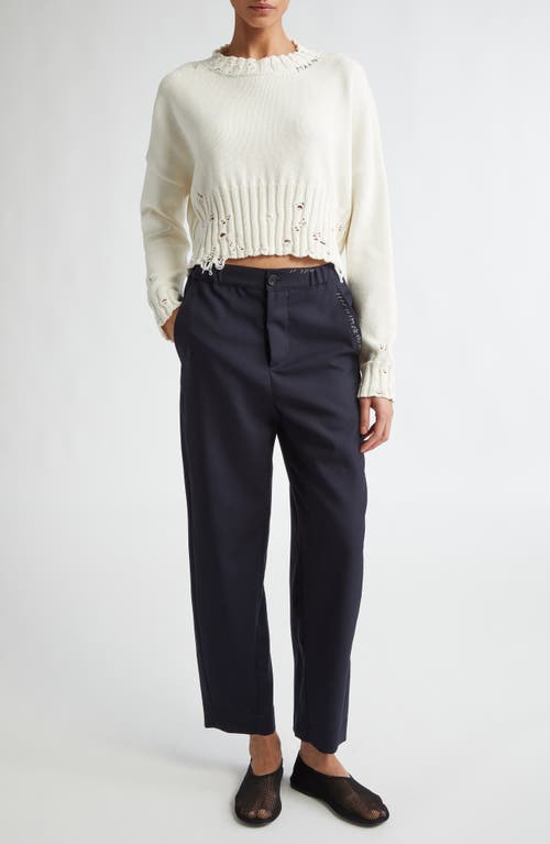 Marni Distressed Cotton Crop Sweater at Nordstrom, Us