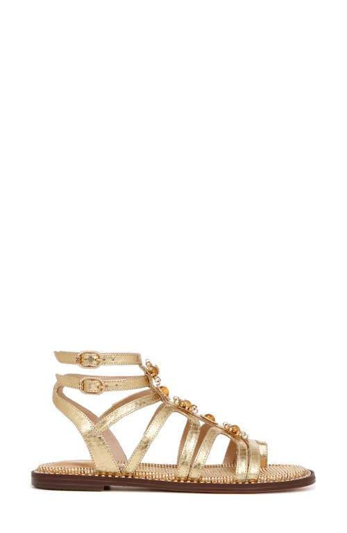Sam Edelman Tianna Gladiator Sandal Gold Print In Gold