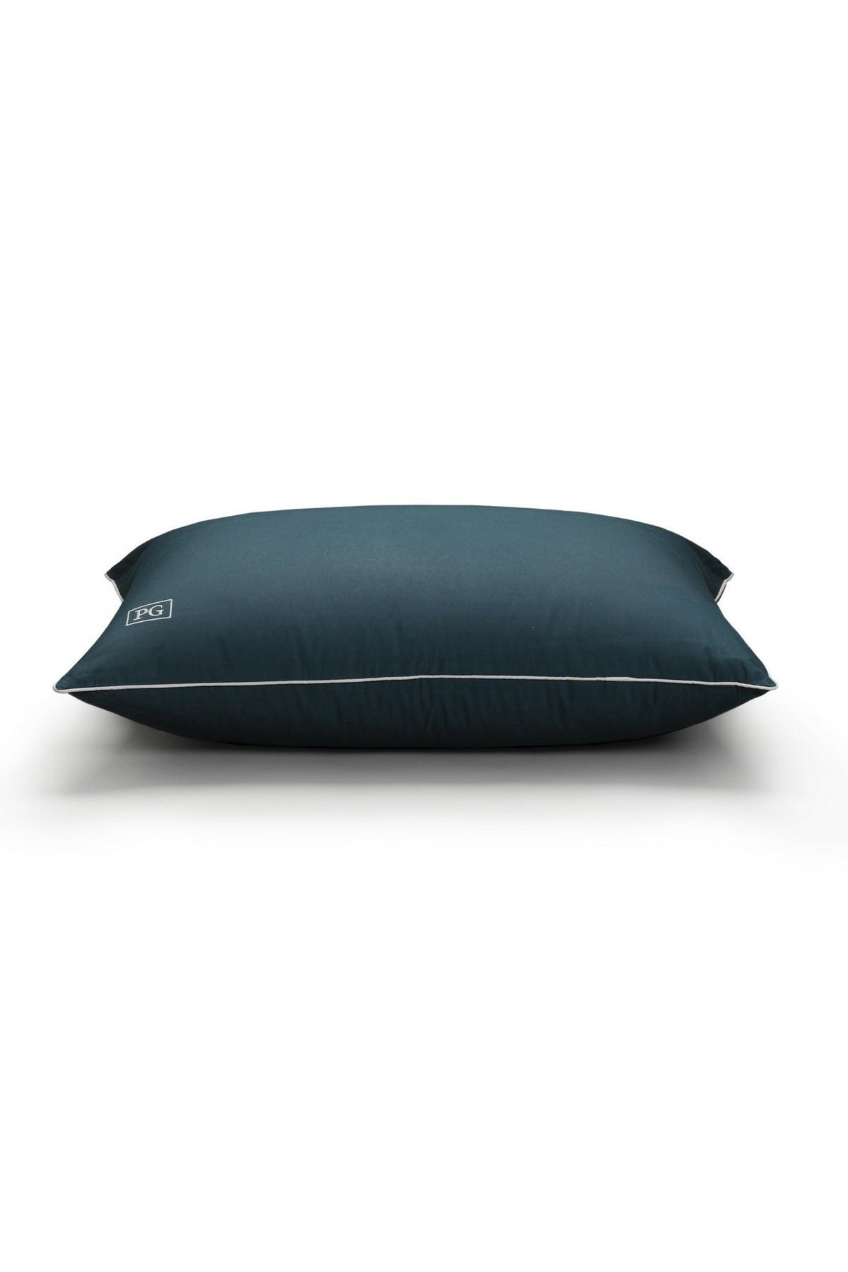 Pillow Guy Standard/queen Down Alternative Side & Back Sleeper Overstuffed Pillow With Micronone Technology In Navy/teal With White Cord
