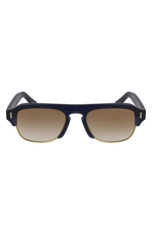 Cutler and Gross 56mm Flat Top Sunglasses in Navy Blue/Gradient