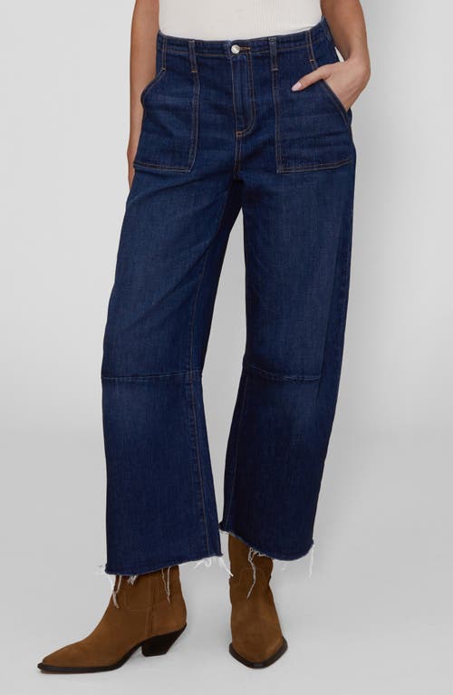 Shop Le Jean Utility Raw Hem Crop Barrel Jeans In Zoe