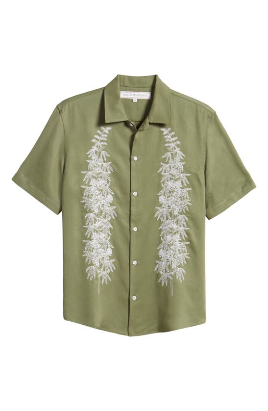 Shop One Of These Days Stocks Camp Shirt In Sage