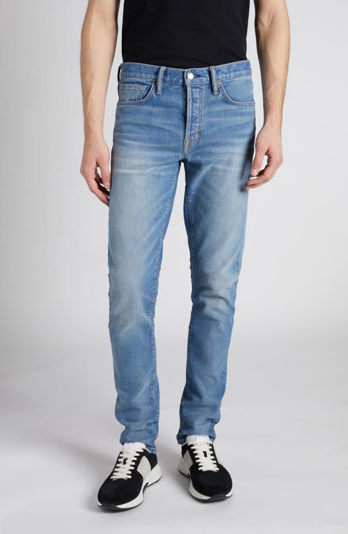 Shop Tom Ford Stretch Denim Slim Fit Jeans In Washed Blue