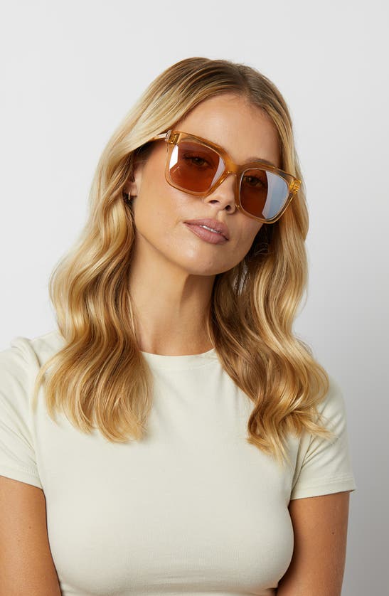 Shop Diff Bella 54mm Gradient Square Sunglasses In Honey Crystal Flash