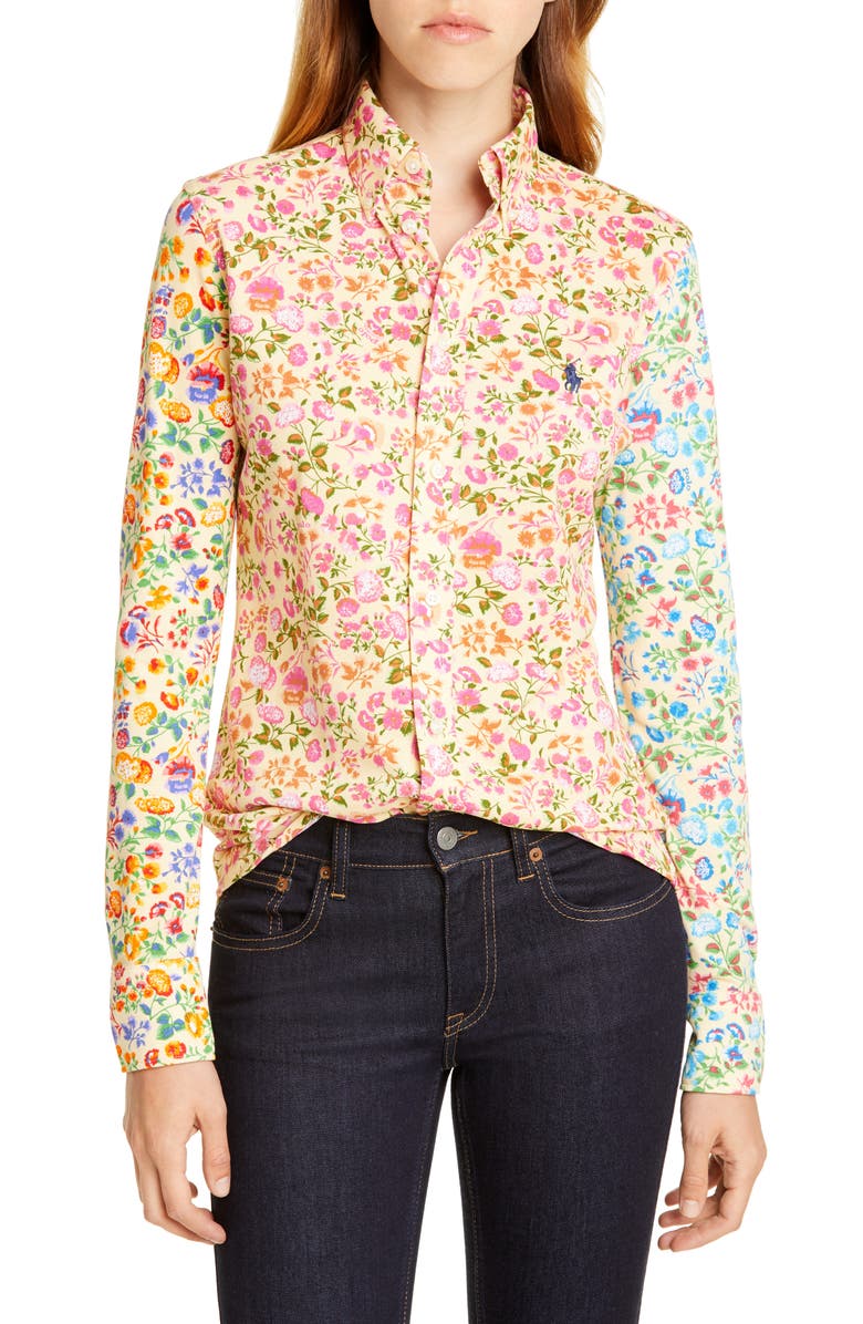  Heidi Mixed Floral Shirt, Main, color, PINK