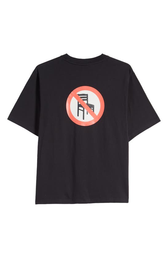 Shop Boiler Room No Sitting Cotton Graphic T-shirt In Black