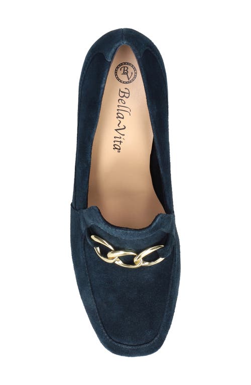Bella Vita Tam Loafer Pump In Navy Kidsuede Leather