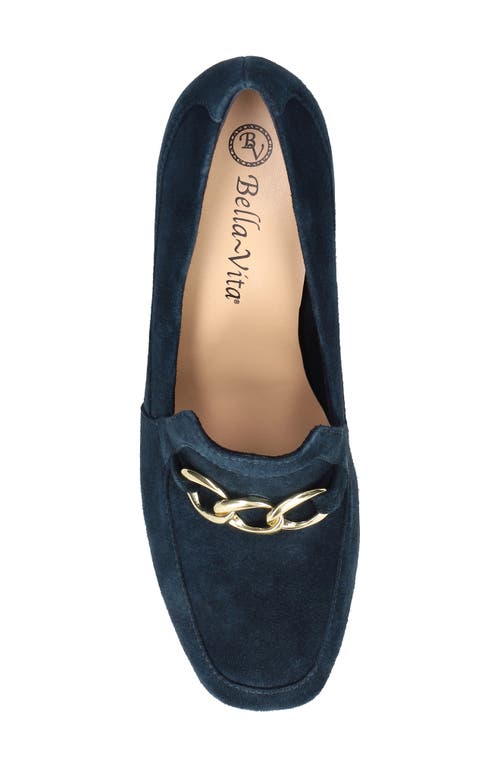 Shop Bella Vita Tam Loafer Pump In Navy Kidsuede Leather