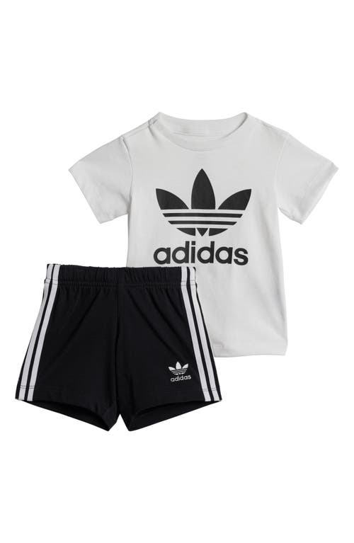 Shop Adidas Originals Adidas Adicolor Graphic T-shirt & Shorts Set In Black/white