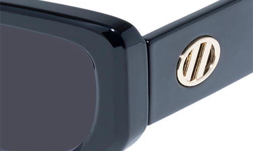 Shop Le Specs Monopoly 55mm Rectangular Sunglasses In Black