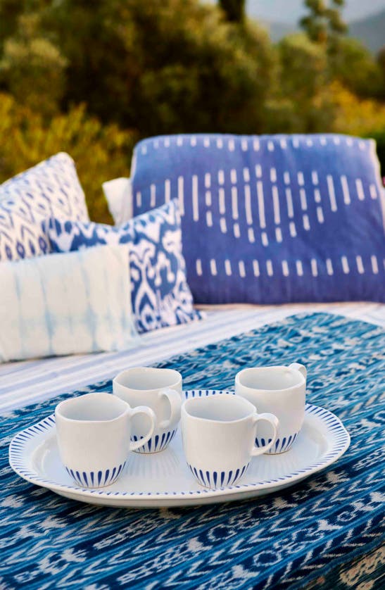 Shop Juliska Sitio Stripe Mug In Delft Blue