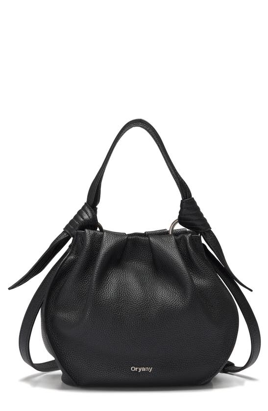 Shop Oryany Selena Leather Bucket Bag In Black