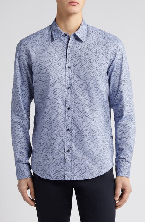 Liam Ditsy Print Button-Up Shirt