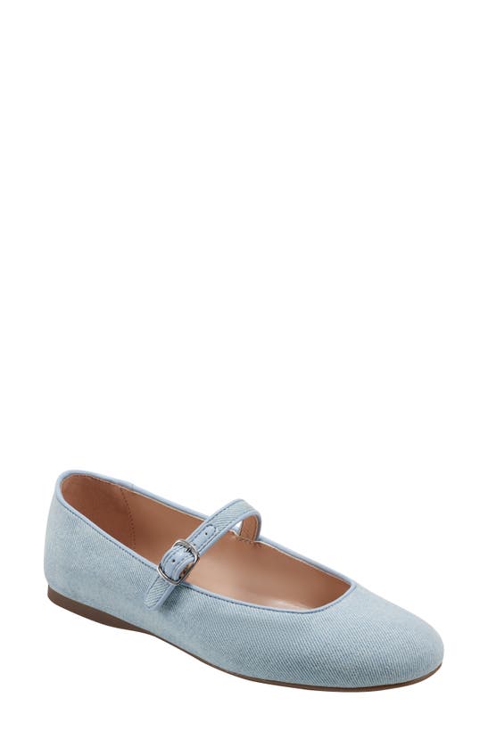 Shop Bandolino Philly Mary Jane Flat In Light Blue