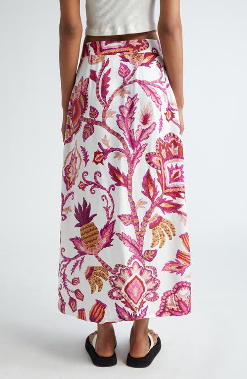 Shop Farm Rio Sunset Tapestry Maxi Skirt In Sunset Tapestry Off-white