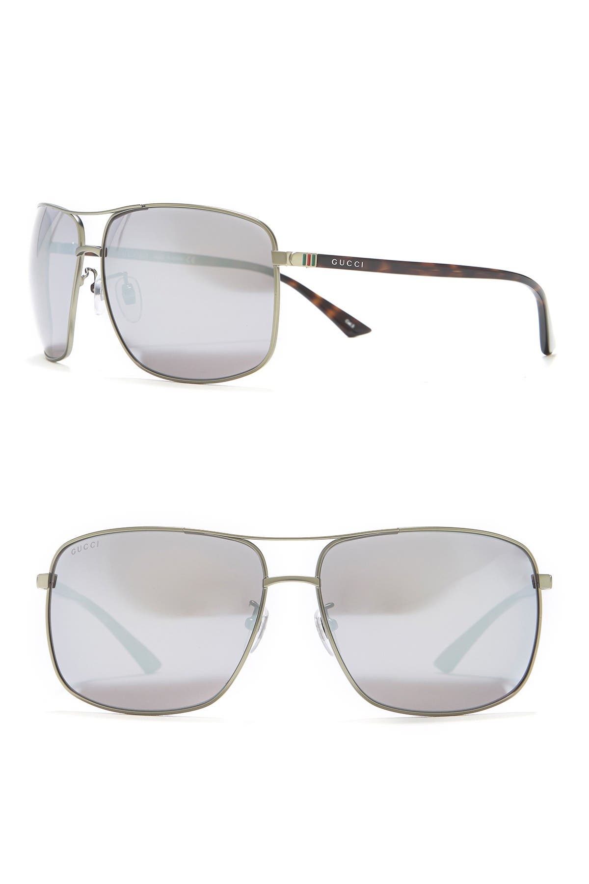 gucci 66mm navigator sunglasses