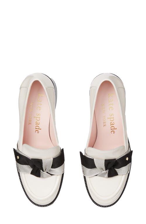 Shop Kate Spade New York Leandra Block Heel Loafer In Cream/black Multi