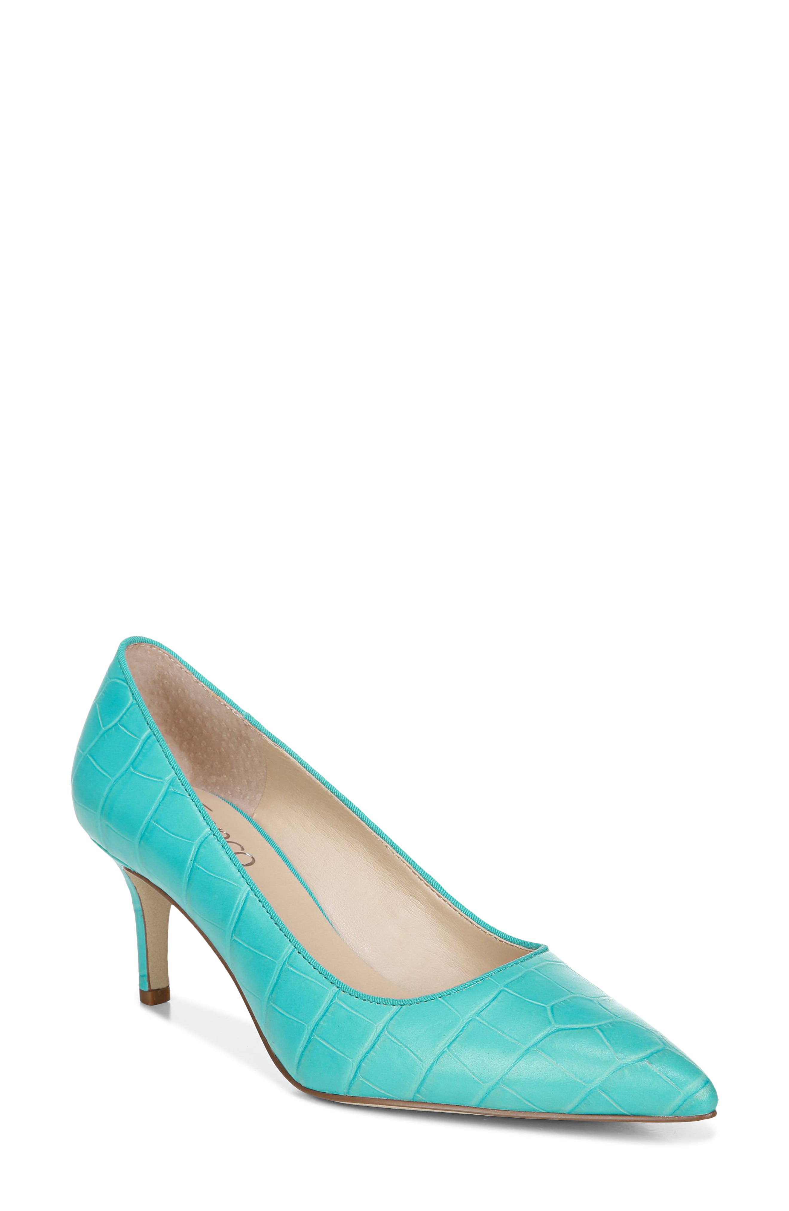blue green heels