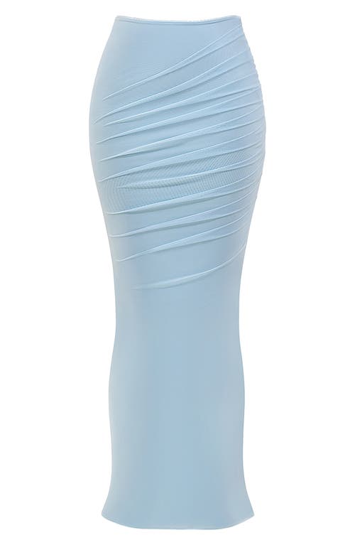 House Of Cb Cassidy Ruched Maxi Skirt In Skyride
