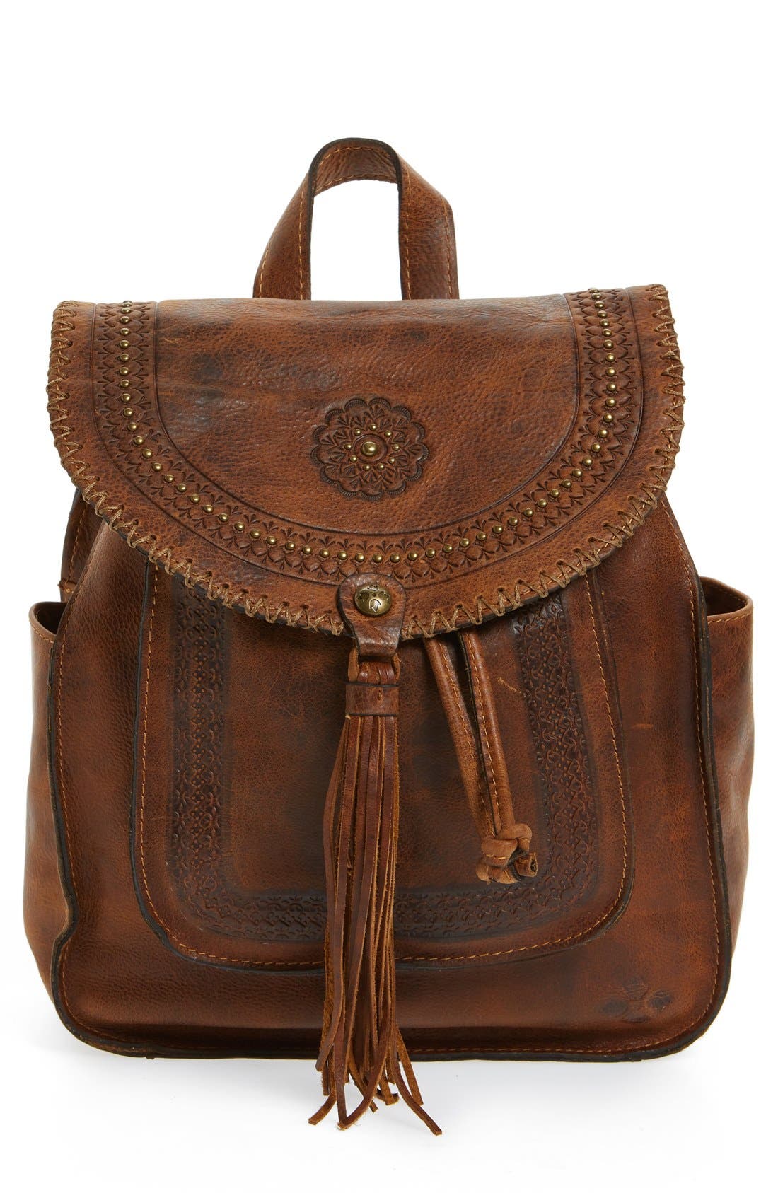 Patricia Nash 'Jovanna' Tassel Studded Leather Backpack Nordstrom