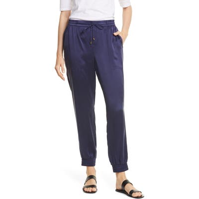 Eileen Fisher Drawstring Silk Ankle Pants