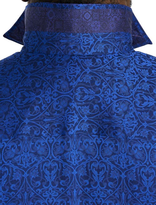 Shop Robert Graham Dxl Luther Tonal Sport Shirt In Navy