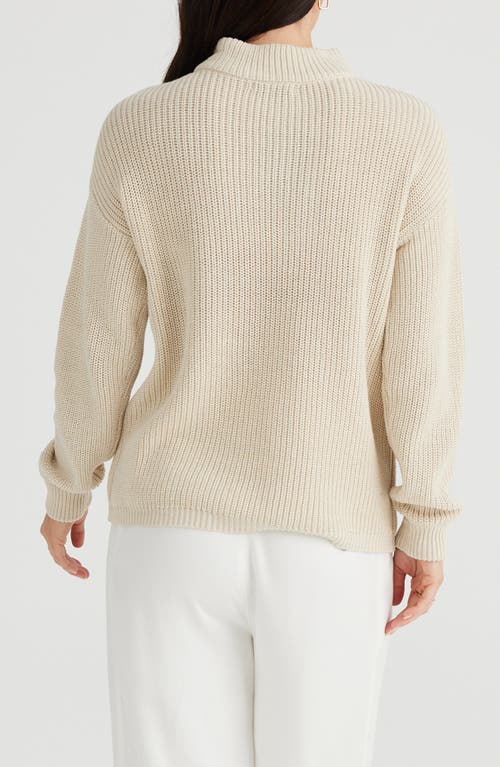 Shop Brave + True Brave+true Marden Quarter Zip Sweater In Natural