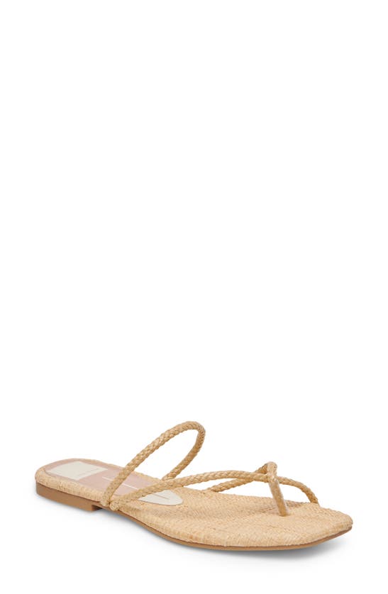 Shop Dolce Vita Leanna Slide Sandal In Light Natural Raffia