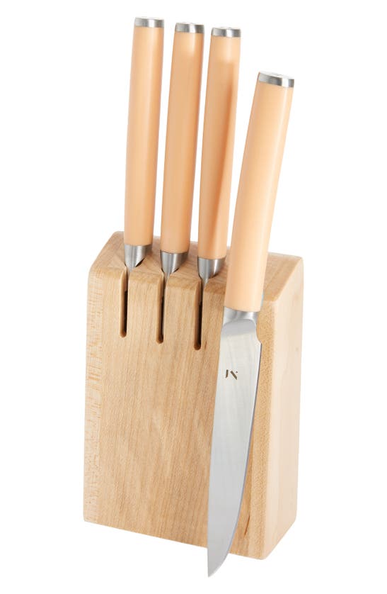 Material Table Knife Set In Persimmon