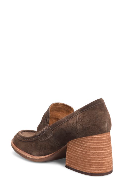 Kork-ease Women's Modeste Heeled Loafer In Dark Castagno Suede