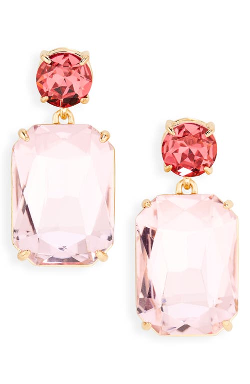 Shop Carolina Herrera Riviera Crystal Drop Earrings In Pink Multi