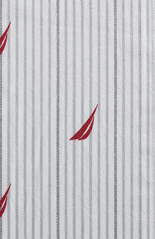 Nautica Audley Stripe Sheet Set In Red/grey