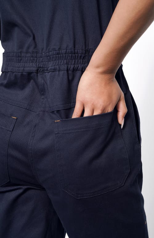 Wildfang The Essential Sleeveless High Waisted Coverall In Navy