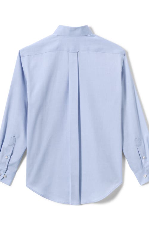 LANDS' END LANDS' END SCHOOL UNIFORM BOYS LONG SLEEVE NO IRON PINPOINT DRESS SHIRT