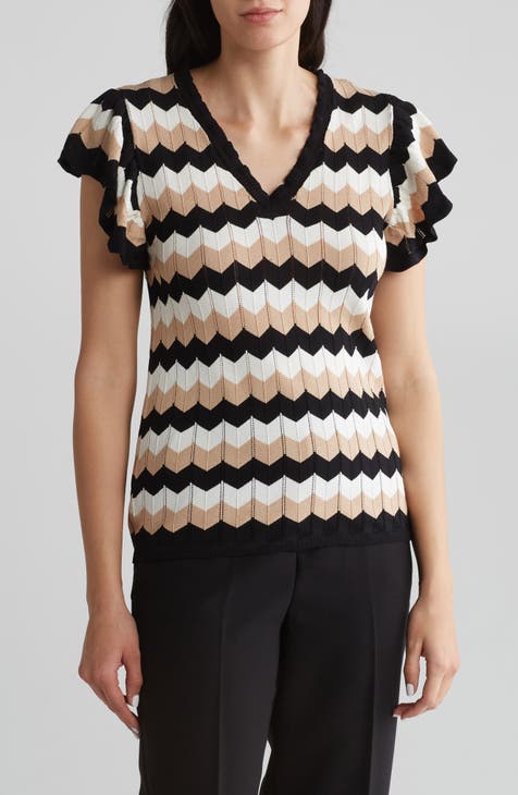 Short Sleeve Pointelle Sweater