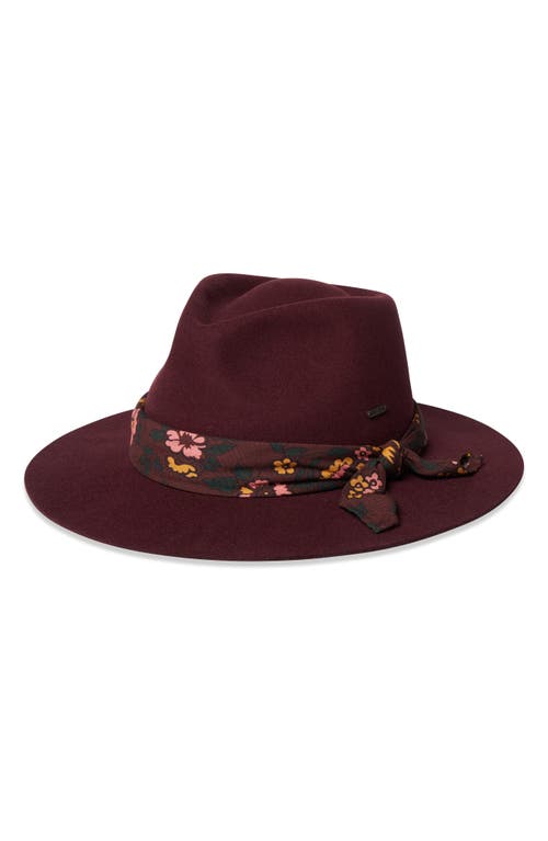 Madison Wool Felt Convertible Brim Rancher Hat in Rum Raisin/Rum Raisin
