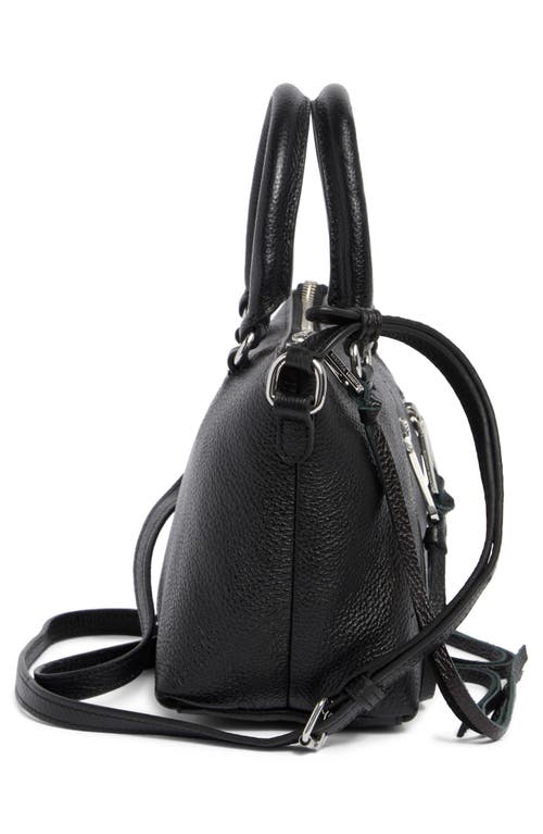 Rebecca Minkoff Micro Moto Leather Satchel In Black