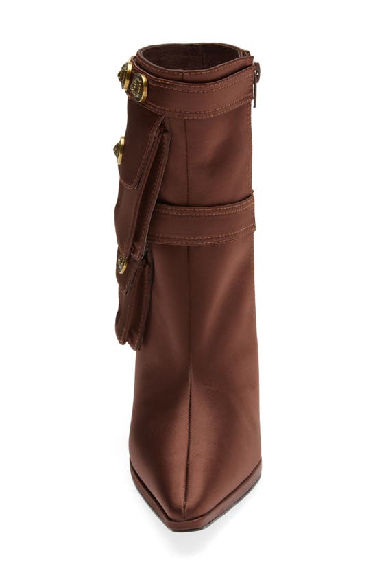 Jeffrey Campbell Stashed Boots In Brown Satin